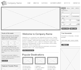 Wireframes in Fireworks