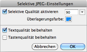 Selektive JPEG Kompression