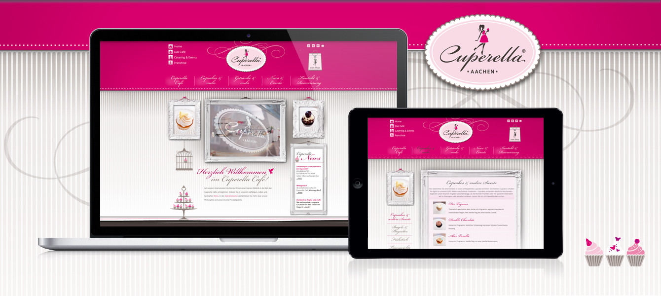 Webdesign und Online-Shop für das Cafe in Aachen 