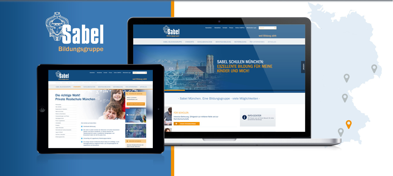 Responsive Screendesign und Webentwicklung für Akademie